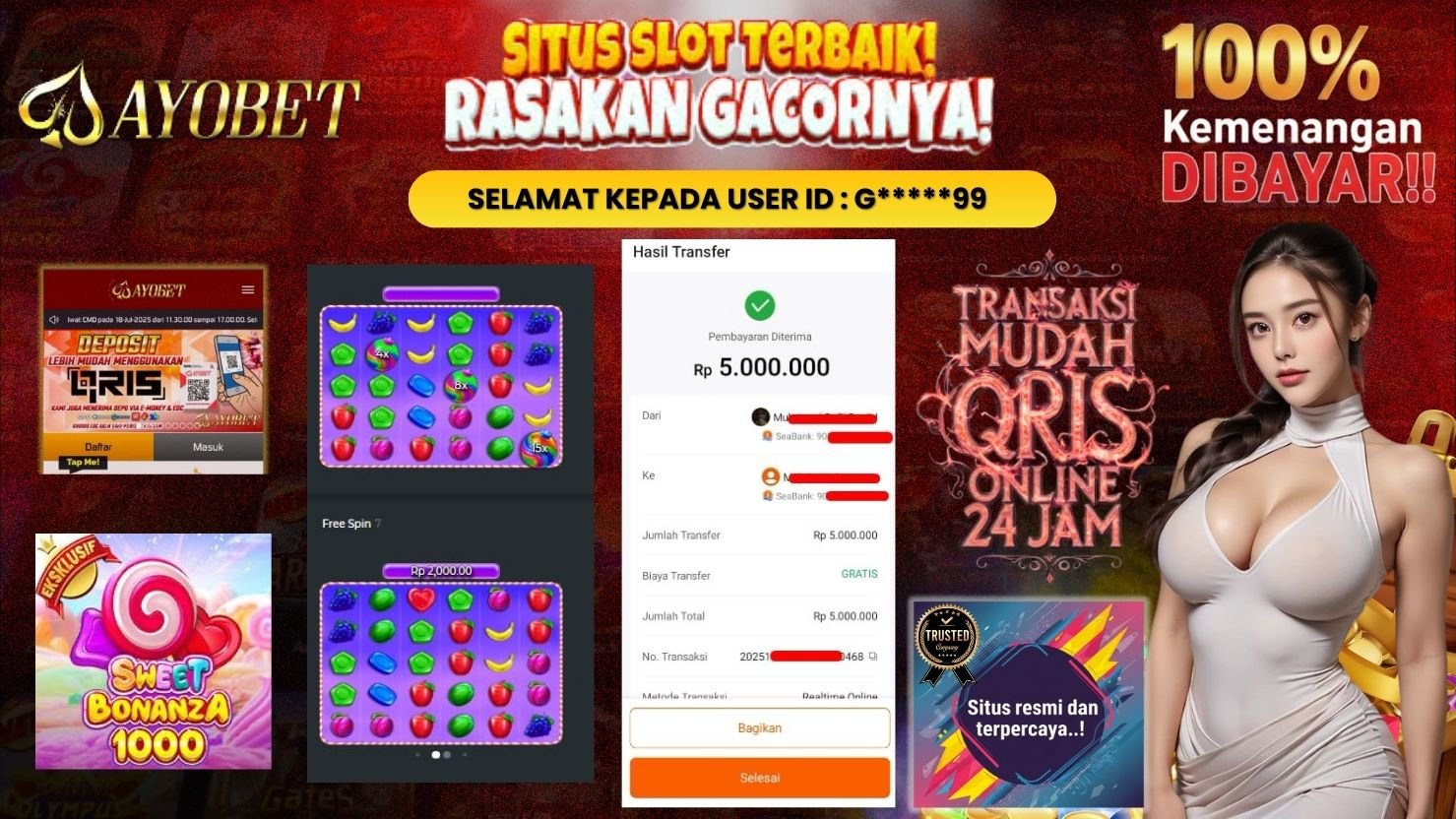 AYOBET JACKPOT SLOT SWEET BONANZA 1000